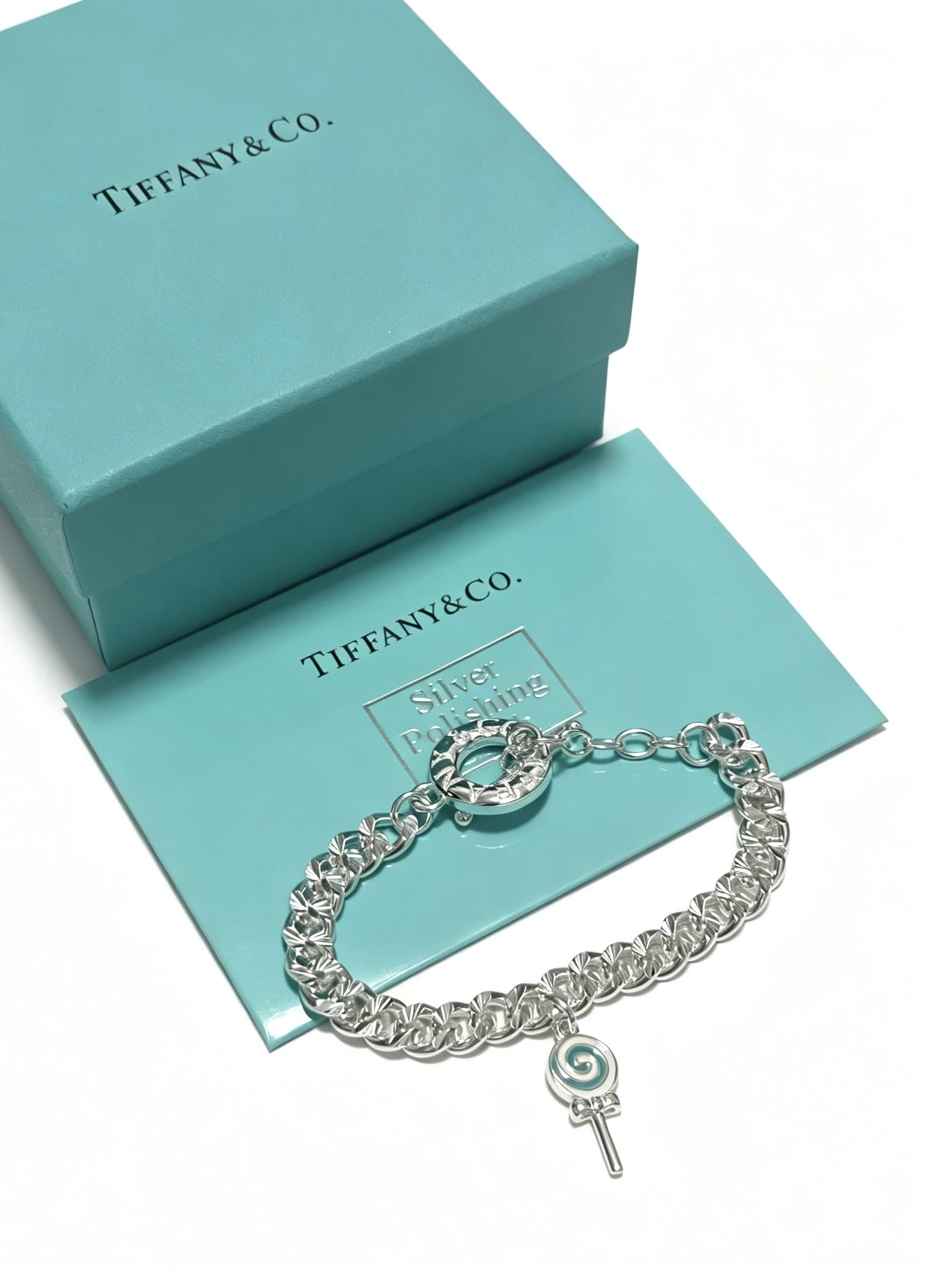 Tiffany & Co. Sterling Silver Bracelet with Lollipop Charm